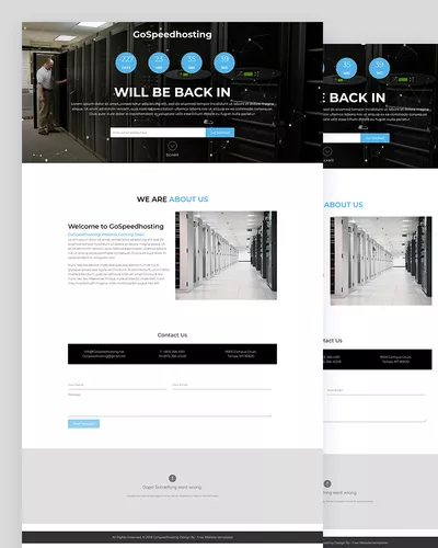 GoSpeed- Free Hosting Coming Soon Template