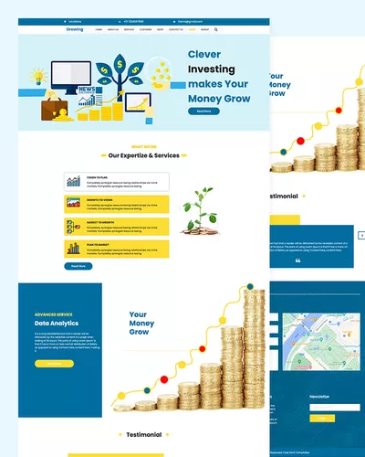 Growing – Investing Money Website template