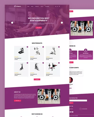 Gyments - Gym HTML Template