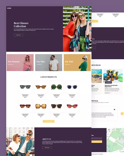 Gzael - Glasses Collection HTML Template