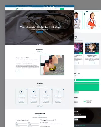 Health Lab - Free Medical Responsive Website Template