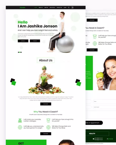 Health - Free Fitness PSD Template