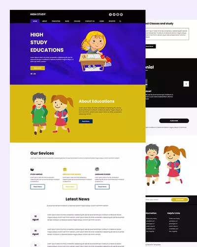 High Study – Education Website Template