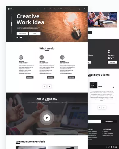 Hightech - Free Web Agency Creative Website Template
