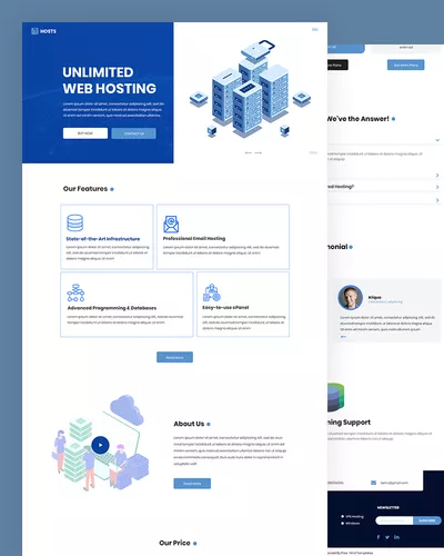 Hosts - Free Hosting HTML Website Template
