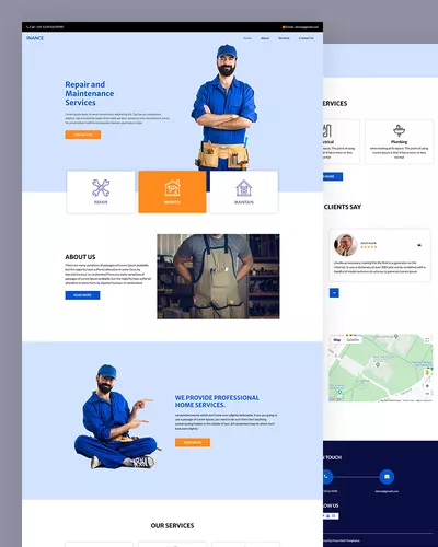 Inance - Repair & Maintenance HTML Template