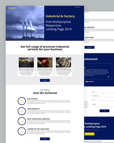 Industrial – Factory & Industrial PSD Template