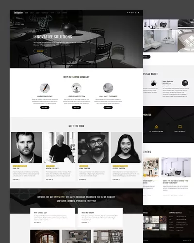 Initiative - Interior Design & Architect Website Template