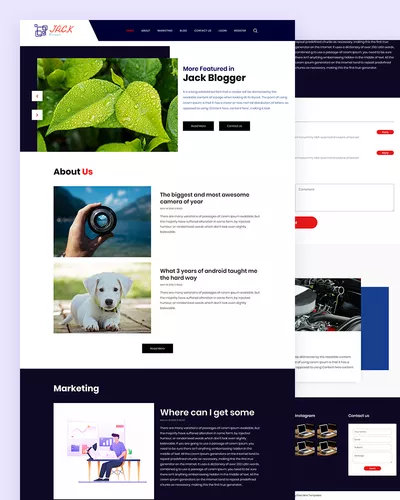 Jack - Free Blogger PSD Template