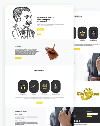 Jd- Lawyer Website PSD Template