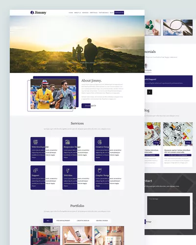 Jimmy - Free OnePage Personal Portfolio Template