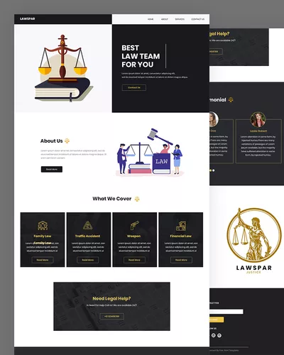 Lawspar - Law PSD Template