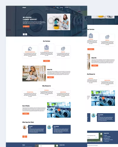 Lidepot - Laundry Service Website Template