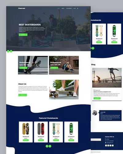 Mastreet - Skateboards HTML Template