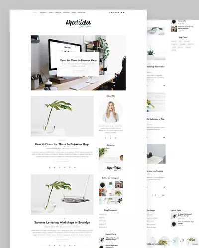 Matilda - Lifestyle Minimal Responsive Blog Template