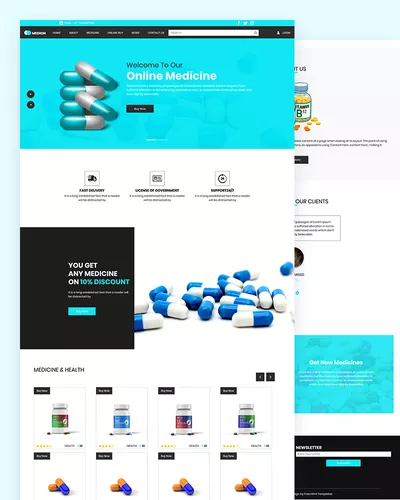 Medion - Medical Store PSD Template