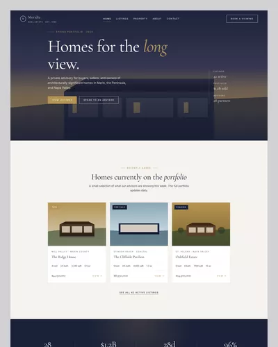 Meridia — Luxury Real Estate HTML Template