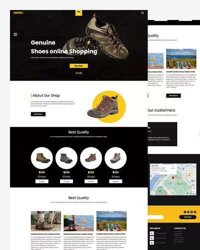 Merrel – Shoes Online Shopping Template for Website
