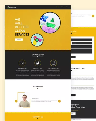 Meticulous - Free Cleaning Html Template