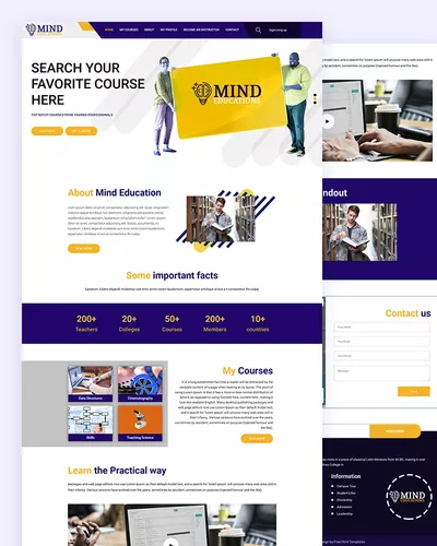 Mind - Free Education PSD Template