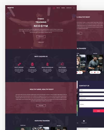 Neogym - Free Gym Website Template