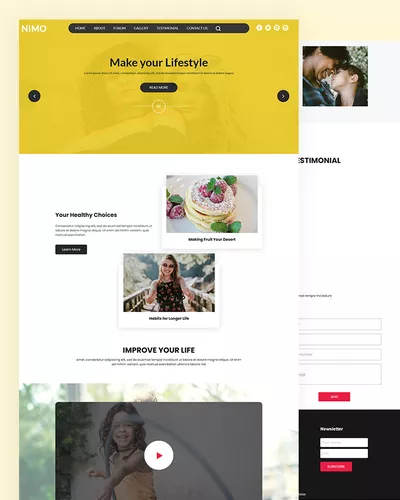 Nimo - Lifestyle Website template