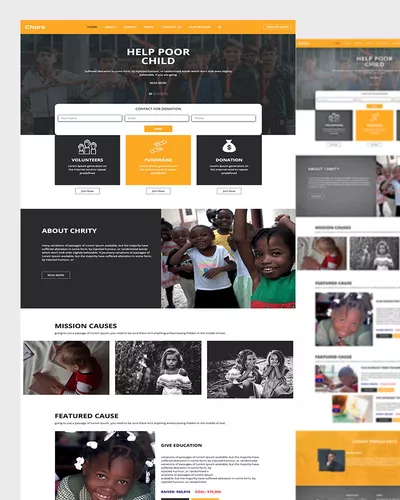 Charo - Non-Profit Donation Website Template
