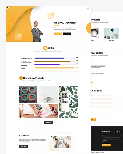 Ohk – UI/UX Website Designer Template