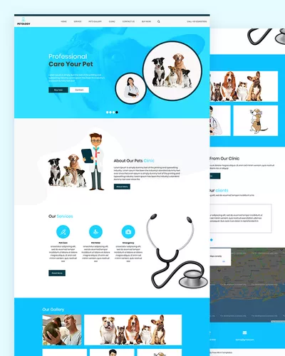 Petology - Pet Doctor PSD Template