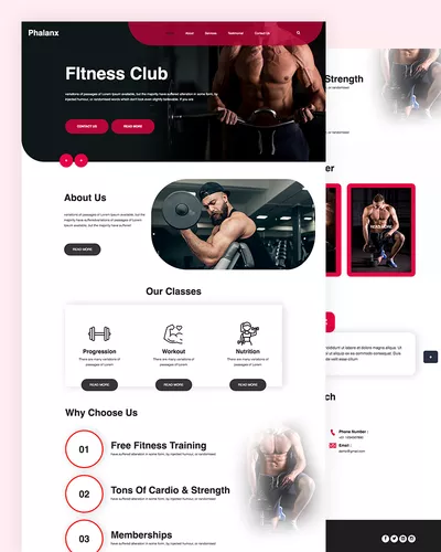 Phalanx - Fitness HTML Template
