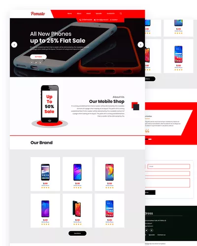 Pomato - Mobile Shop PSD Template