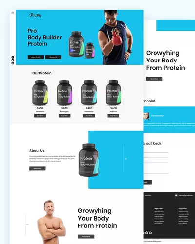 Pro - Protein Free HTML Website Template