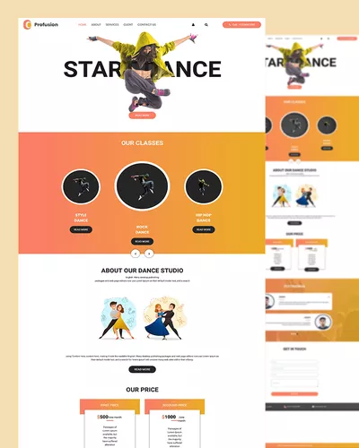 Profusion - Dance Learning Class Website template
