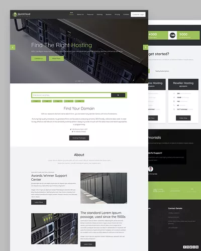 QuickCloud - Free Hosting Responsive Website Template
