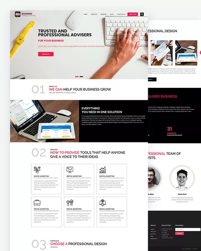RD- Free Business Consulting Website Template