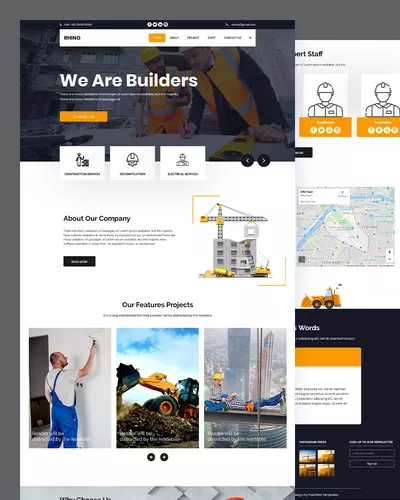 Rhino - Free Construction Builder HTML Template