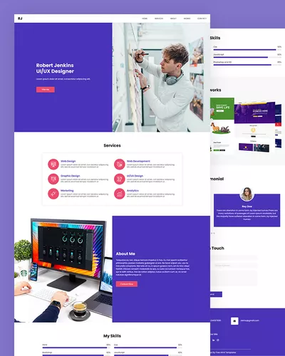 RJ - UI/UX Designer HTML Template