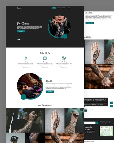 Scarvve - Tattoos HTML Template