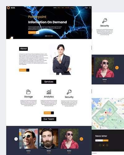 Schol – Presentation Powerpoint Website template