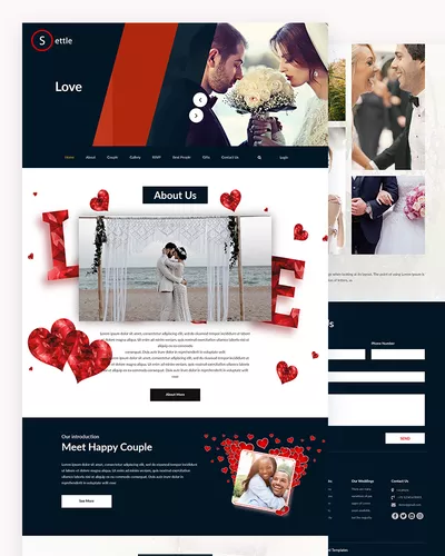 Settle - Wedding couple HTML Template