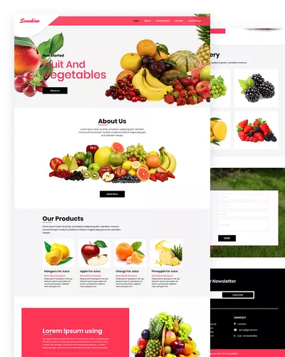 Sunshine - Fruit and Vegetables HTML Template