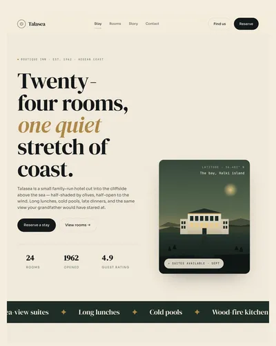 Talasea — Boutique Hotel Website HTML Template