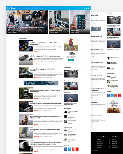 Tech Blog - Free Tech News Blog Responsive Website Template