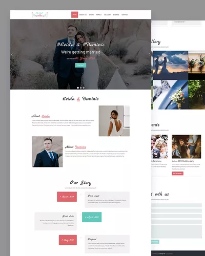 The Real Wedding -Free Wedding OnePage Template