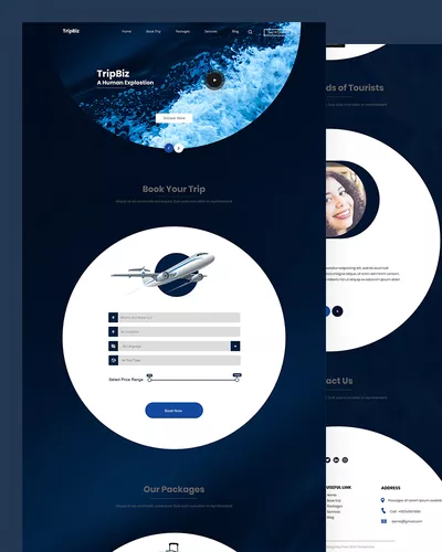 Tripbiz - Free Tour PSD Template