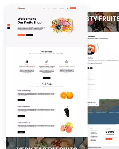 Tropiko – Fruit Store PSD Template