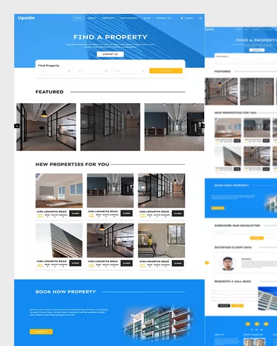 Upside – Property listing Website template