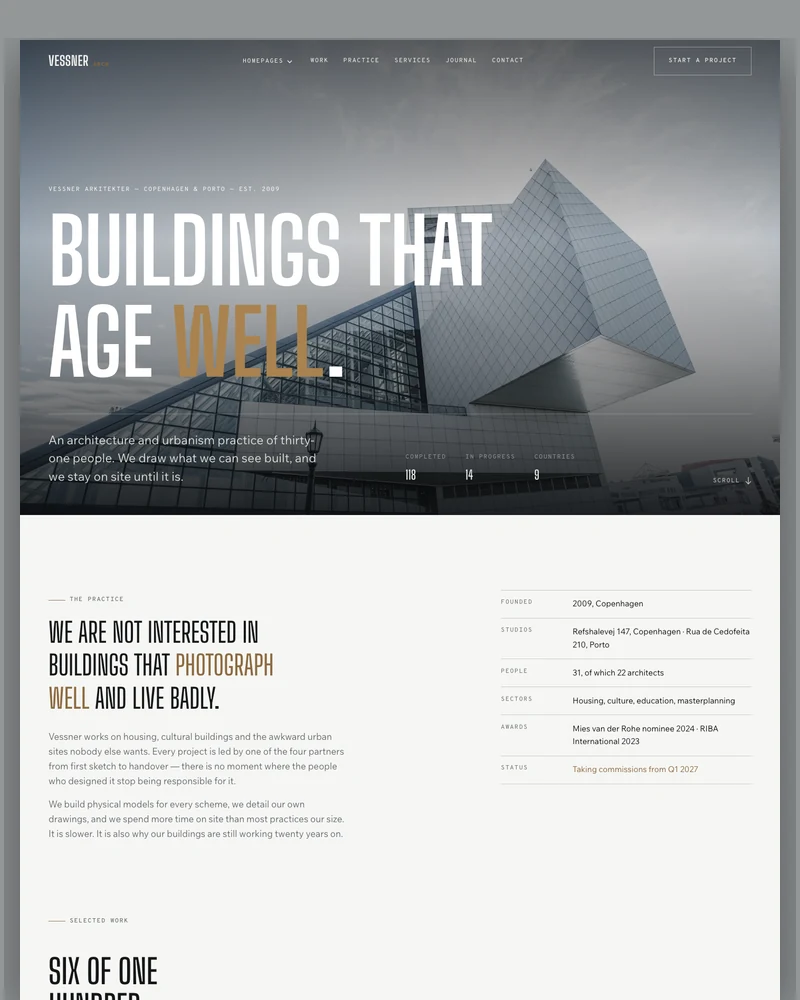 Vessner — Architecture & Urbanism HTML Template