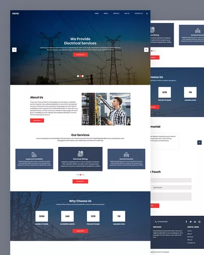 Vistic - Electrical HTML Website Template