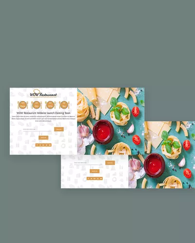 WOW - Free Restaurant Coming Soon Template